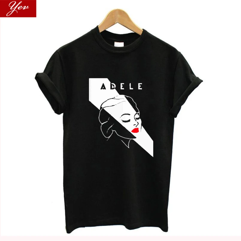 أديل Adkins المشجعين بارد القمصان النساء/الرجال الشارع الشهير زائد حجم خمر قمم القطن تي شيرتات عجيبة المحملة قميص فام الملابس 2019