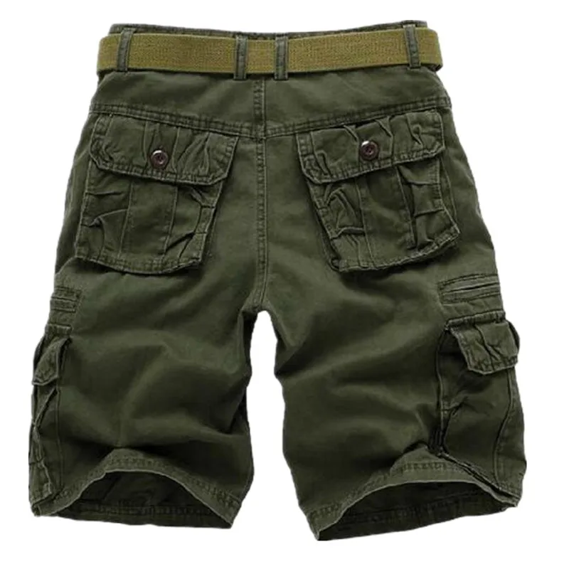 Для мужчин армии Хлопковые Бриджи большой Размеры верхняя одежда Повседневное Бриджи Лето тактические шорты черные армейские зеленые