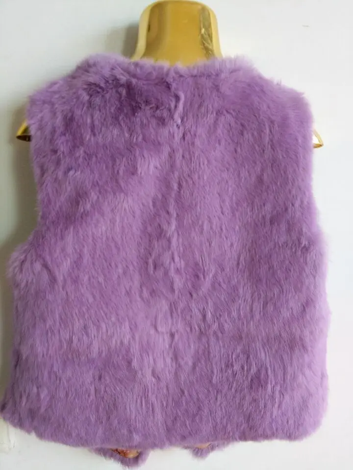 new genuine rabbit fur vest women's short rabbit fur coat winter fur vest Free shipping custom plus size