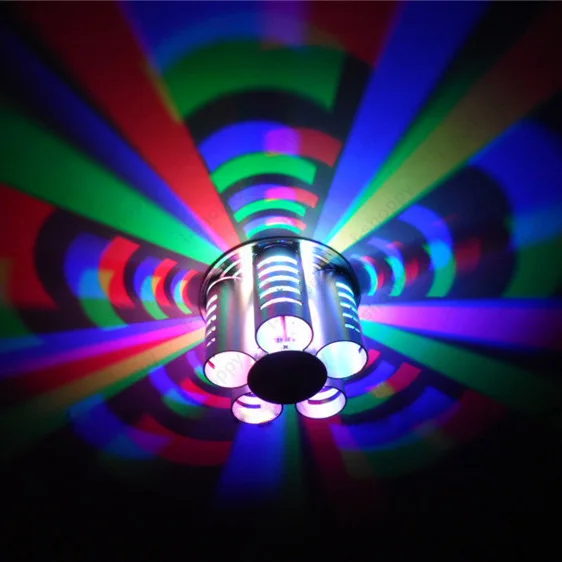 3 Вт светодиодный настенный светильник RGB автоматическое изменение цвета потолочный светильник Vestibule диско бар караоке гостиница серебряный корпус