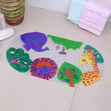 39*69 см Антибактериальный морской раковины коврик для ванной нескользящий Коврик для ванны с присосками, ПВХ коврик для купания младенцев для детей-зоо