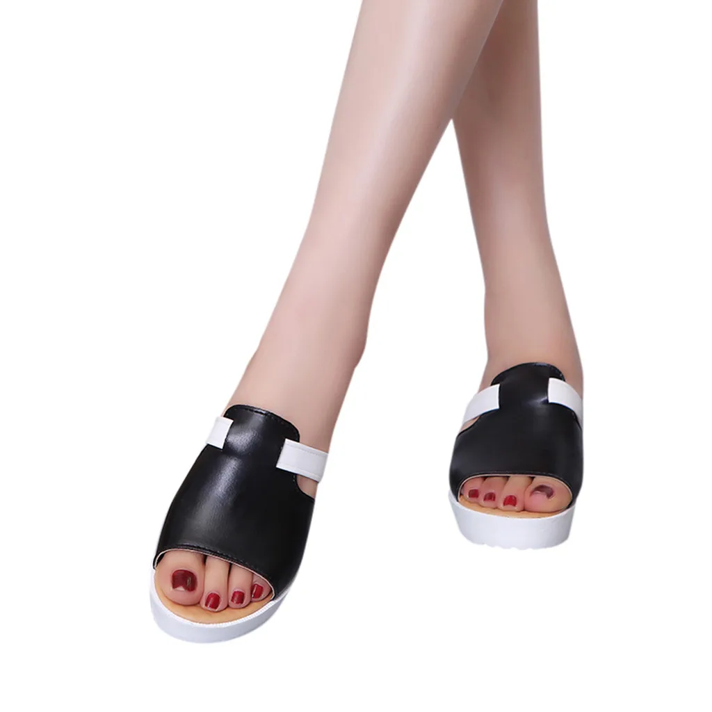 

YOUYEDIAN Fashion Women's Casual Slip On Slippers Women's Wedges Thick Platforms Shoes scarpe donna eleganti#F25