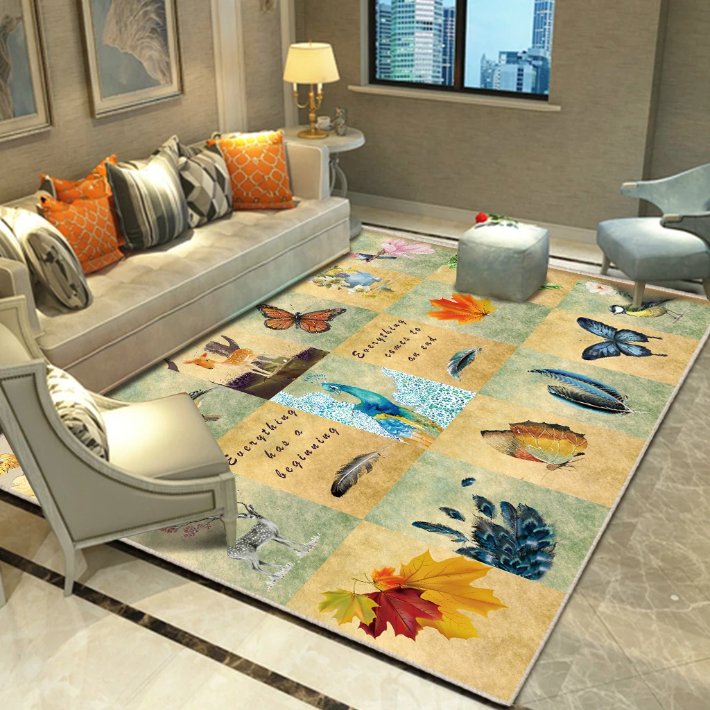 HD картина маслом ковер гостиная журнальный столик диван спальня ковер прикроватный половик дверной коврик Детский Мат для скалолазания