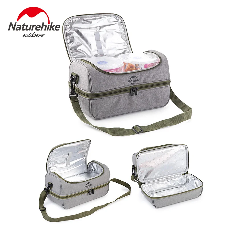 

Naturehike 3 in 1 Outdoor Picnic Ice Bag With Boxes Foldable Keep Warm Cold Fresh Lunch Insulated Pack Isothermic Food Bag