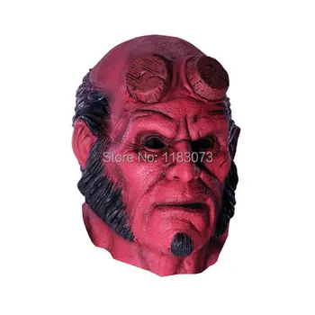 

Horror Movie Hellboy Latex Anonymous Mask Paintball Airsoft Gun Masks Adult Full Face Halloween Carnival Masquerade Ball