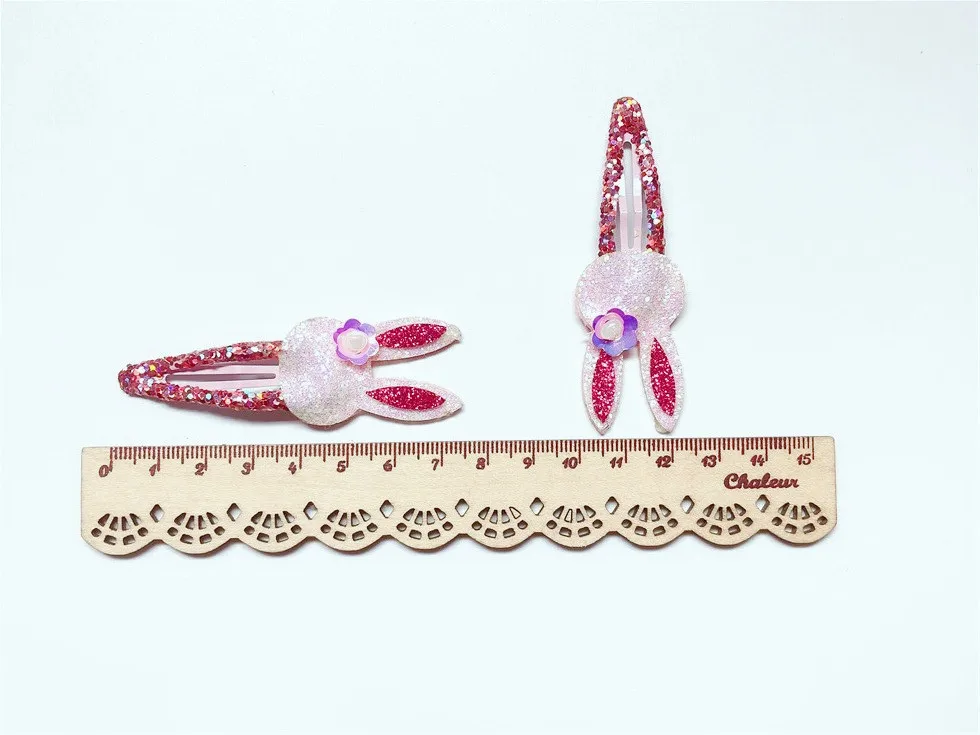 Boutique ins 12Sets Fashion Cute Glitter Deer Rabbit Snap Clips Floral Pig Fox Hairpins Princess Headwear Hair Accessories