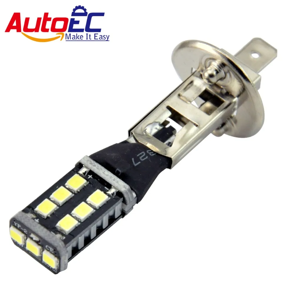 AutoEC 2 шт. H1 15SMD 2835 Светодиодный автомобильный Автомобиль Авто DRL Противотуманные ходовые фары фара лампа DC12V белый# LJ57