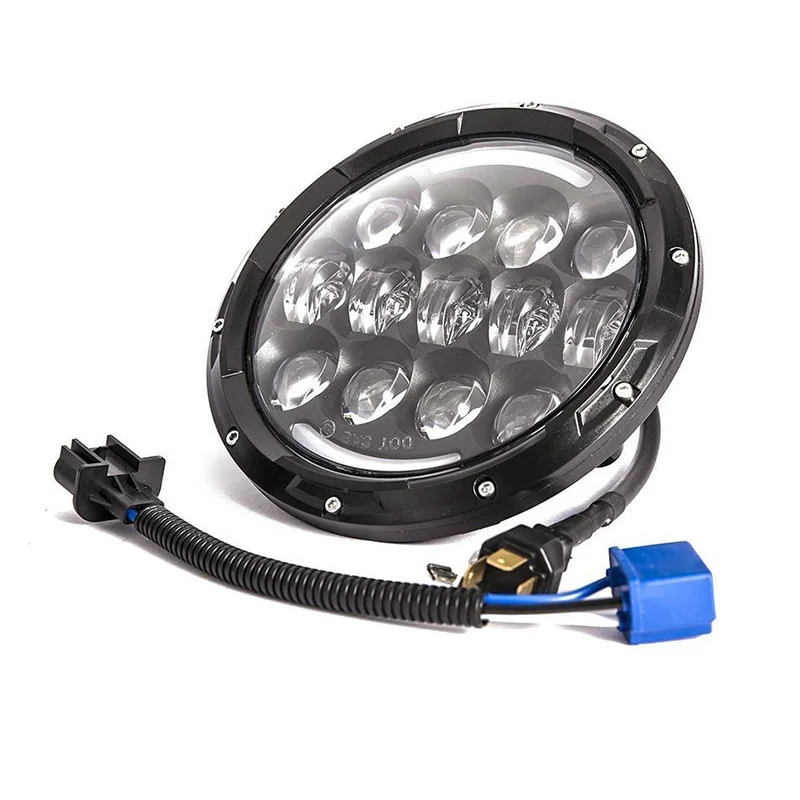 FADUIES Super Bright 12V 105W H4 7 inch led headlight with White DRL Yellow Turn Signal Lamp For AM General Hummer 1992~2001 (5)
