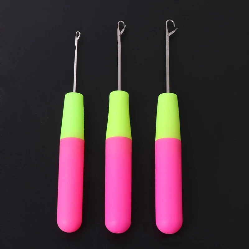 

3PCS Crochet Hook Latch Lock Needle Tool Rug Making Knitting Interlock DIY Tool