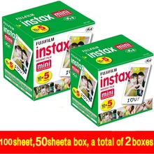 100 лист Fujifilm Fuji Instax Mini 8 пленка для Fujifilm Мгновенных Мини 7 s 25 50 s 90 Камеры Fuji Instax Белый Край Фото фильм Бумаги