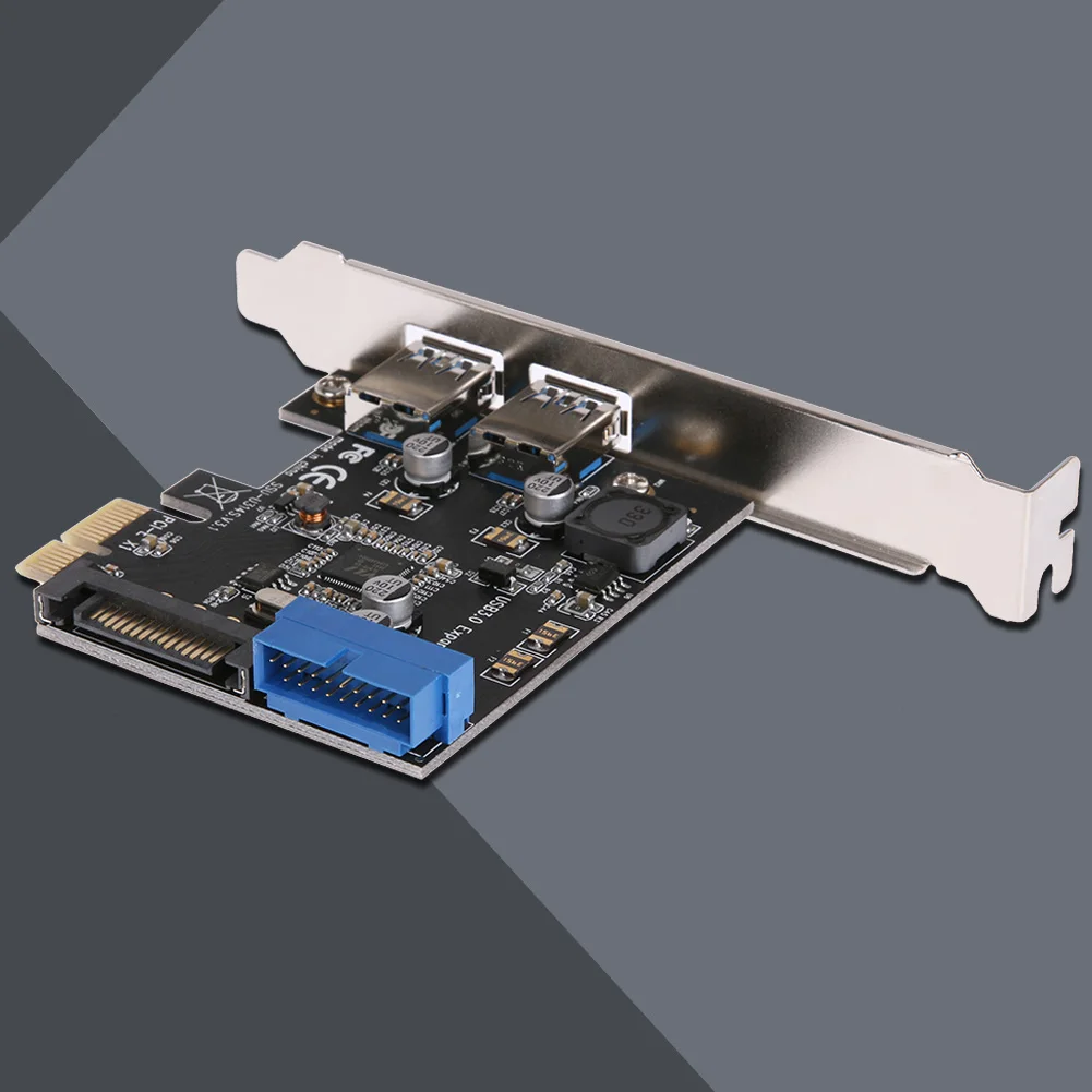 U3V14S 2 Порты и разъёмы 19Pin USB 3,0 карта PCI-e для внутреннего 20Pin Порты адаптер PCI Express 5,0 Гбит/с добавить на карту для портативных ПК