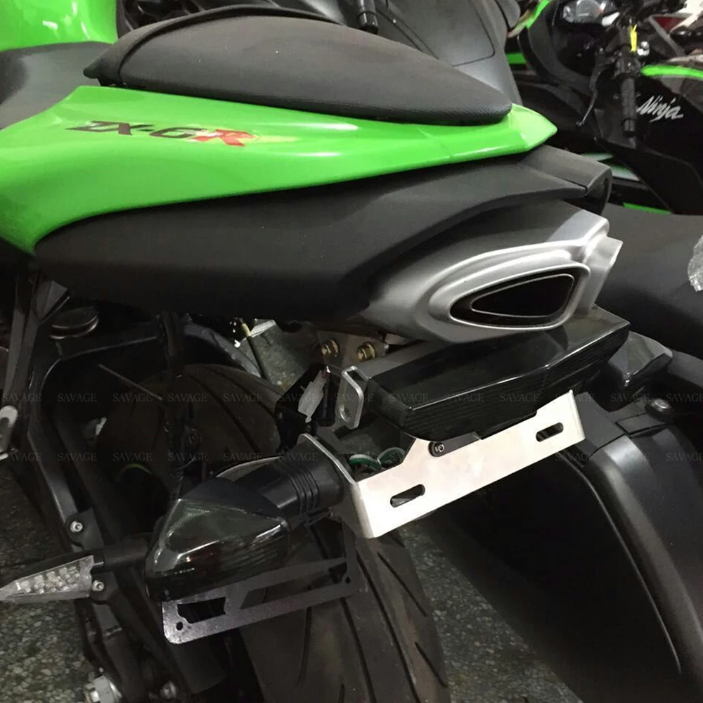 Держатель номерного знака для KAWASAKI ZX-6R ZX6R ниндзя 2007 2008 мотоциклетные задние аккуратные крыло комплект рамки аксессуары