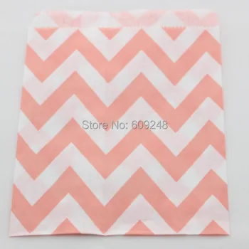 

100pcs Mixed Colors Buffet Candy Treat Wide Pink Chevron Paper Party Favor Gift Bags,3 Days Delivery on Orders over $100