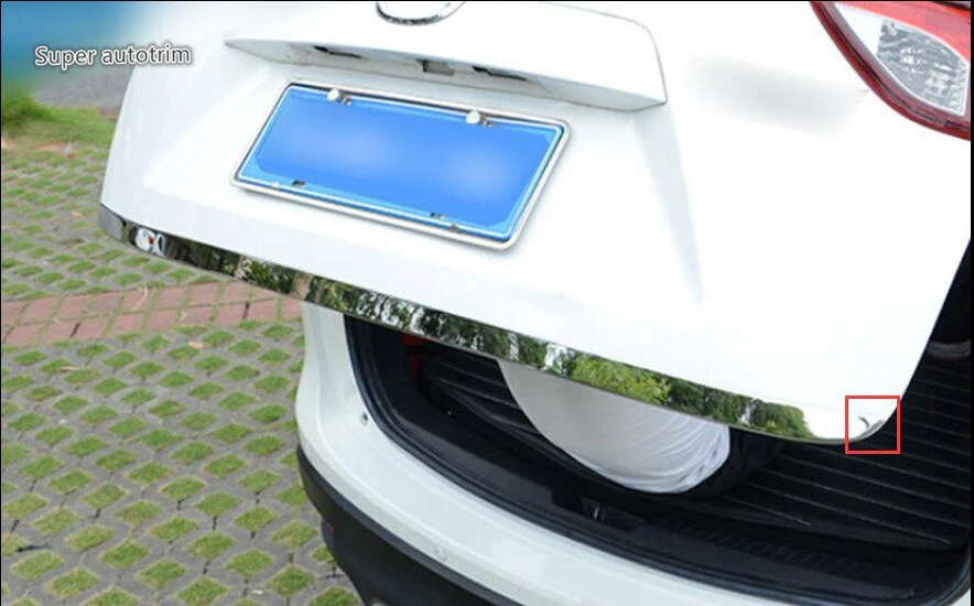 Lapetus Chrome Tail Gate Door Cover Trim Rear Trunk Molding Bezel Styling Sticker Garnish Fit For Mazda CX-5 CX 5 2013 - 2016 | Автомобили