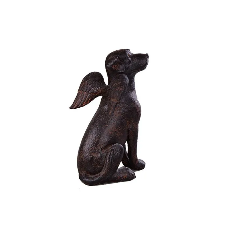 

Resin Angel Dog Figurines Miniature Crafts Creative Angel Dog Sculpture Statue Desk Home Decor Business Wedding Gifts L3420