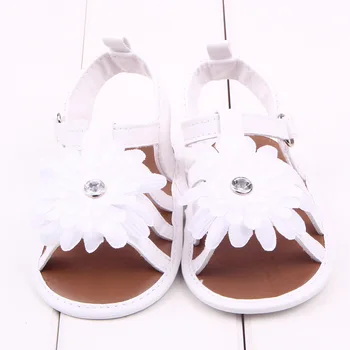 

1 Pair Summer Baby Shoes Newborn Kids Big Flower First Walkers Antislip Child PU Leather Infant Toddler Bebe Sapatos Dropship
