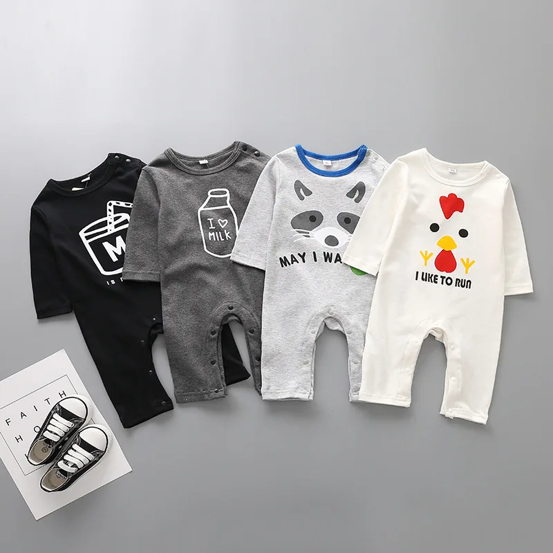 

Spring soft cotton baby jumpsuit fashion baby boy girl clothes infant jumpsuit overalls short sleeve newborn baby clothingg