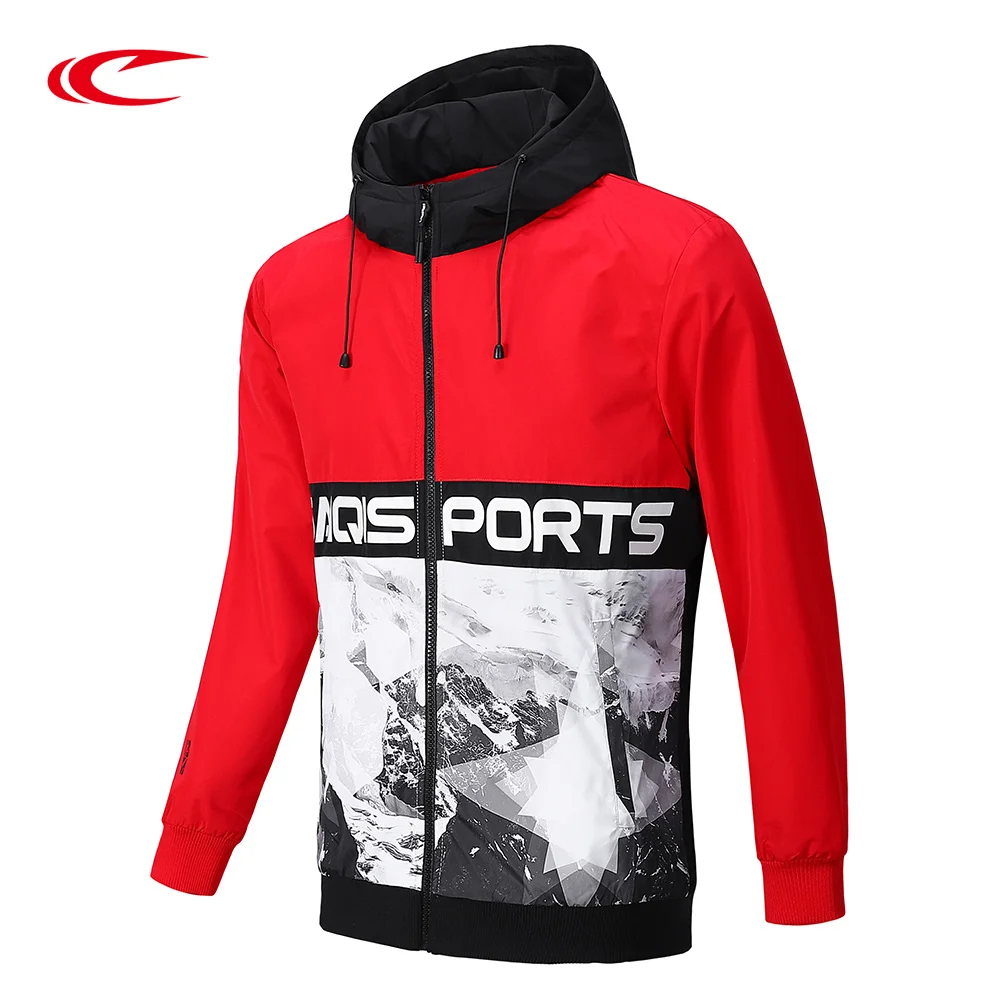 

SAIQI 2018 New Men Winter Sport Jacket Two Color Spell Matching Snow Mountain Pattern Warm Male Running Outdoor Jacket 228565