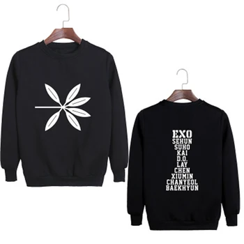 

2019 Kpop Korean Fashion Top Loose HipHop Autumn Letter Printing Round Neck Sweater Casual Round Neck Long-sleeved Sweater