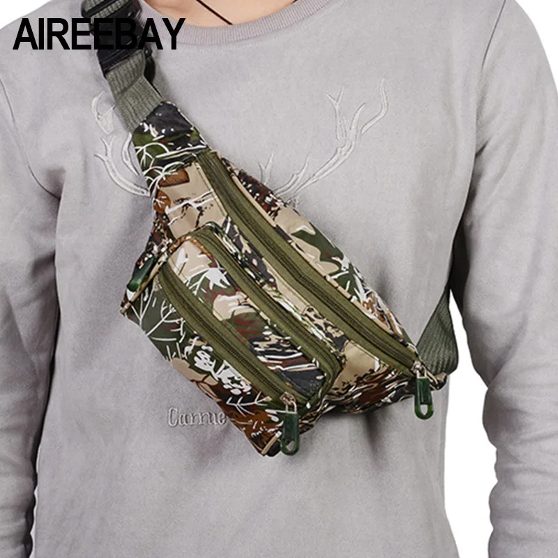 AIREEBAY التكتيكية الرجال الخصر حزمة محفظة تربط حول الخصر الحقيبة للماء العسكرية الذكور حزام الخصر حزم أكسفورد الهاتف المحمول محفظة السفر حقيبة