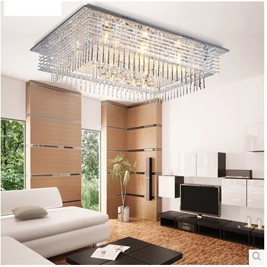 

Crystal Ceiling lights fashion simple rectangle minimalist living room led ceiling lamp Ceiling lamps