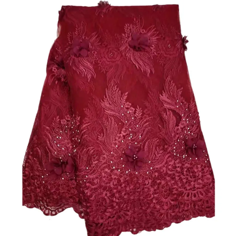 

Latest fancy pattern factory price net Lace with beads SC20 High Quality 3D mesh lace fabric French organza lace fabric