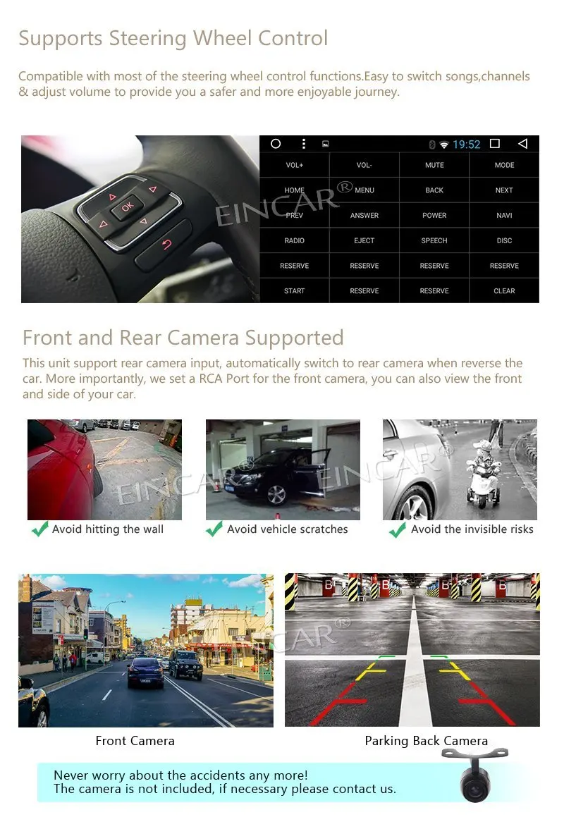 Flash Deal Android 7.1 Car Radio Audio Stereo 2Din Headunits In Dash Autoradio Support GPS Navigation BT SWC USB SD Wifi Wireless Camera 4