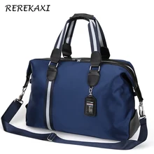 REREKAXI Large Capacity Men s Travel Bag Women Waterproof Nylon Hand Luggage Bag Multifunction Travel Duffle