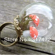 25 мм мяч 15 мм открытый прозрачный стеклянный флакон подвеска и кольца виал лес серии девушка изготовление ювелирных изделий