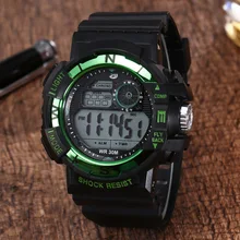 Бизнес спортивные электронные часы мужские водонепроницаемые часы светящиеся цифровые повседневные часы