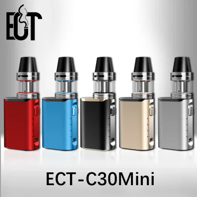 Натуральная ECT C30 Мини Starter Kit с 1200 мАч встроенный Батарея поле Mod 2 мл топ-заполнения Kenjoy Met распылитель электронная сигарета испаритель