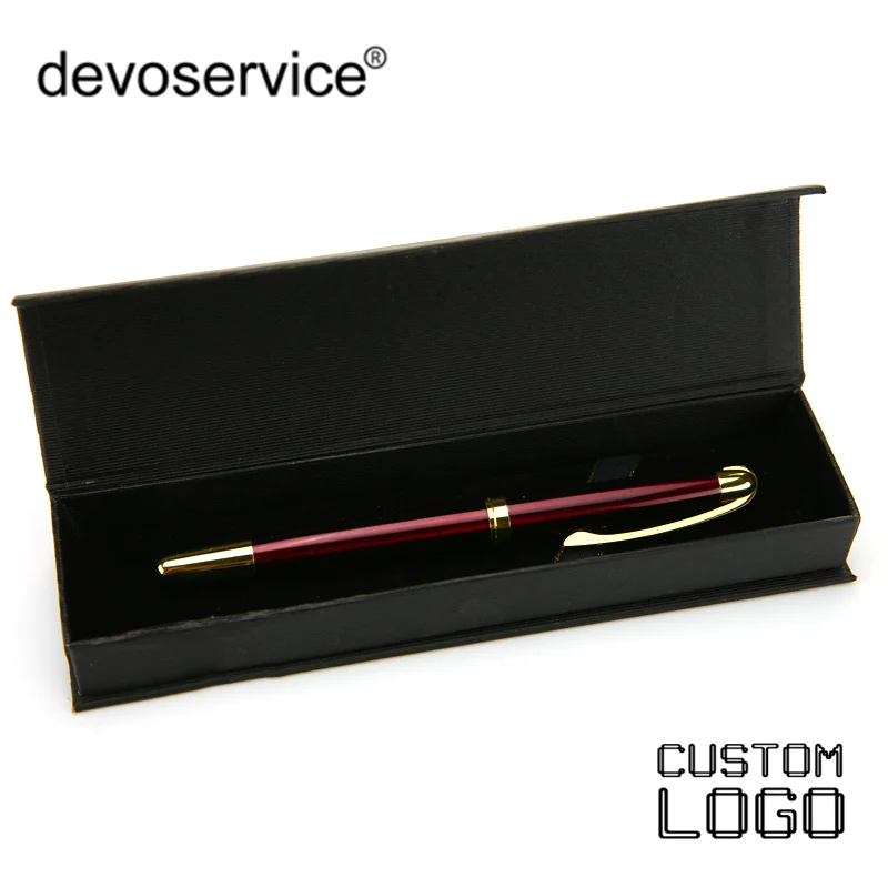 

1pc Free Custom Lettering Metal Black Gel pens Gift Boxes Fashion Stationery High-end Office Business Signature Pen School Gifts