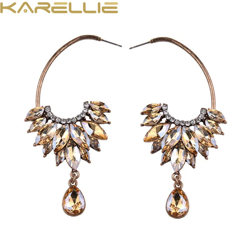 KARELLIE Hand Shaped Luxury Statement Earring Drop Earrings Fashion