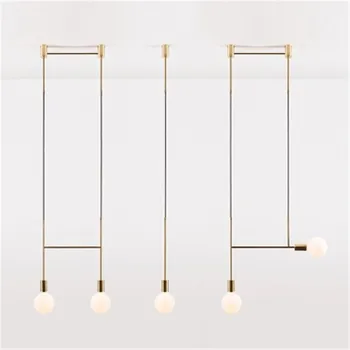 

Nordic Designer Creative Personality Chendelier Simple Modern Art Living Room Bedroom Bar Bedside Wrought Iron Line Chandelier