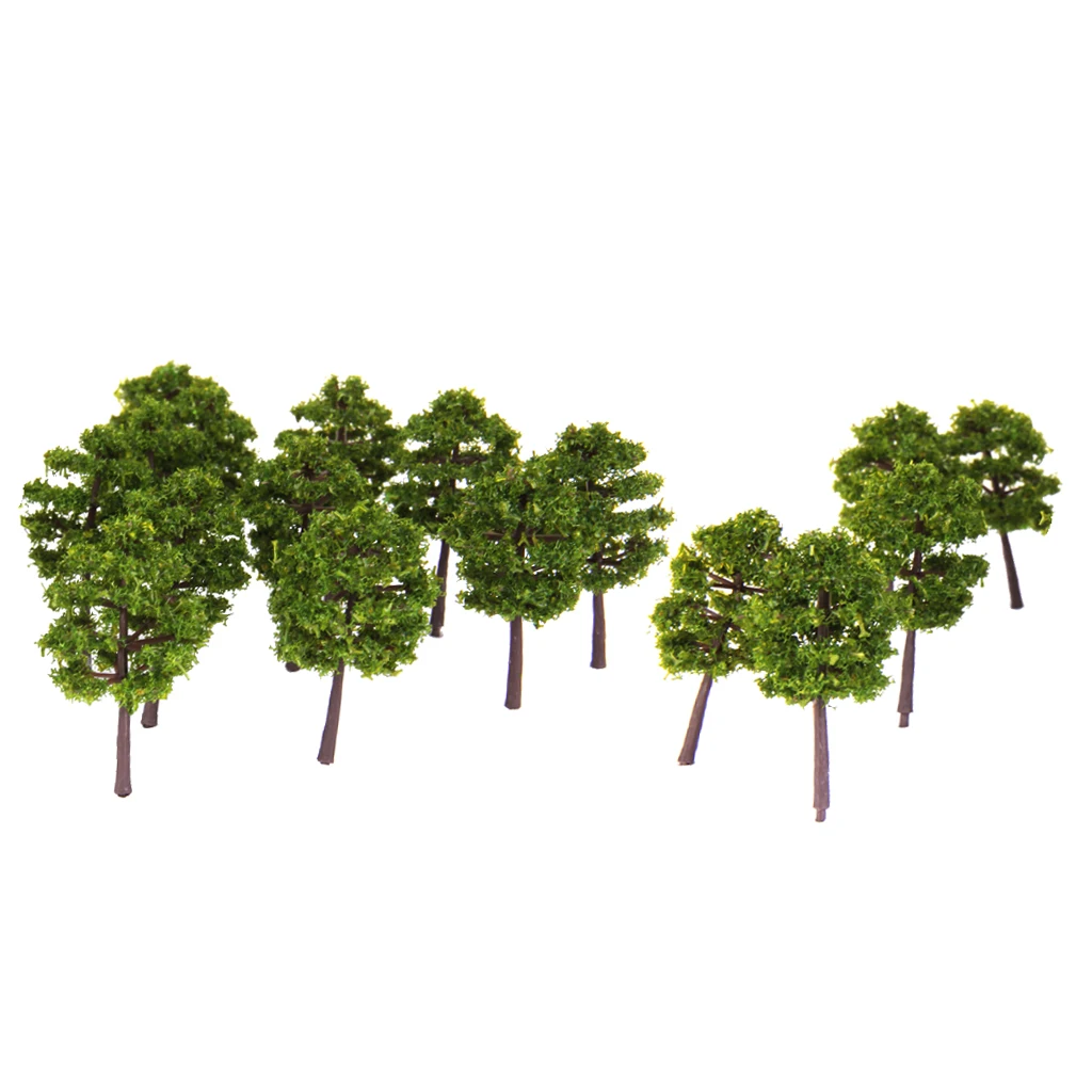 40pcs Model Trees Deep Green for N Scale Railroad Build Garden Park Diorama Layout Accessories 50mm