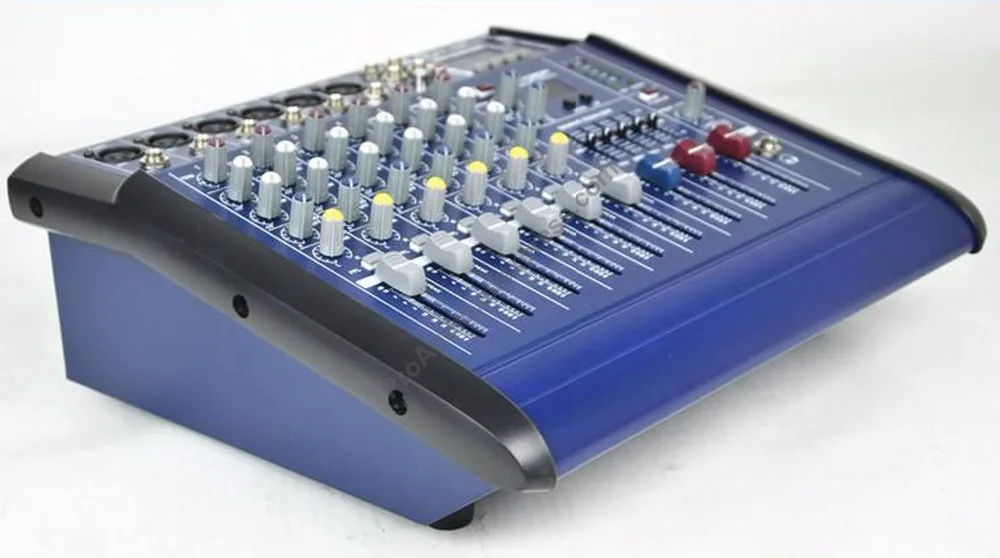 Pro Blue 1000W 6 Channel Mixing Console Power Amplifier Live Studio