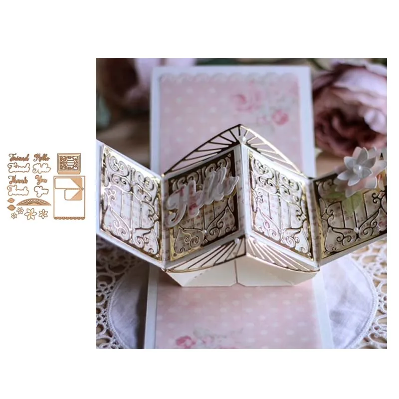 

New Design Metal Cutting Dies cut die pop up box decoration Scrapbooking Album Paper DIY Card Craft Embossing Cuts
