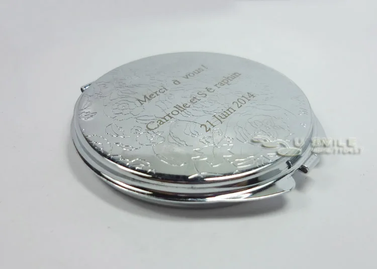 Бесплатно персонализированное карманное зеркало с гравировкой Свадьба для подарка+ Бесплатный красный бархатный мешочек#18032