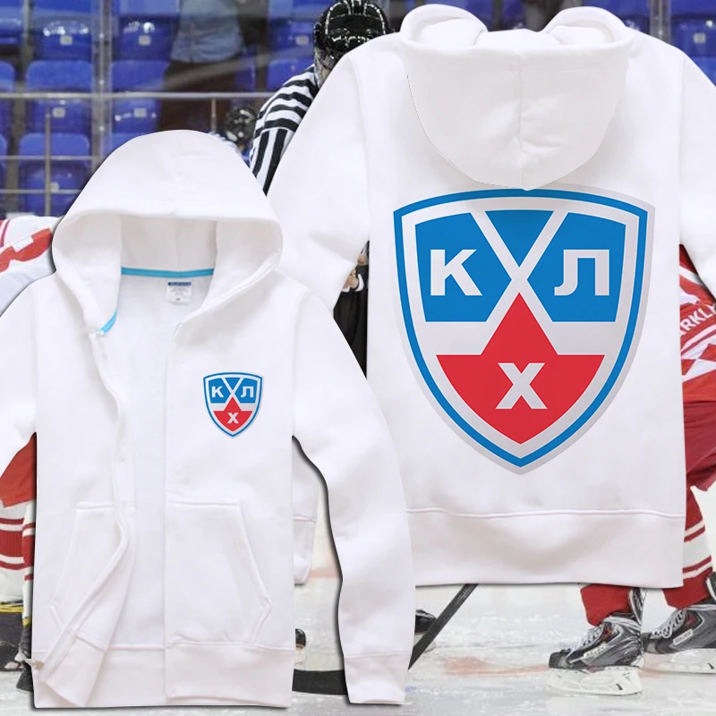 

KHL hoodies men sweatshirt Lokomotiv Yaroslavl Ak Bars Kazan Dinamo Riga Moscow Club Cool Zip Jacket Hoody Coat