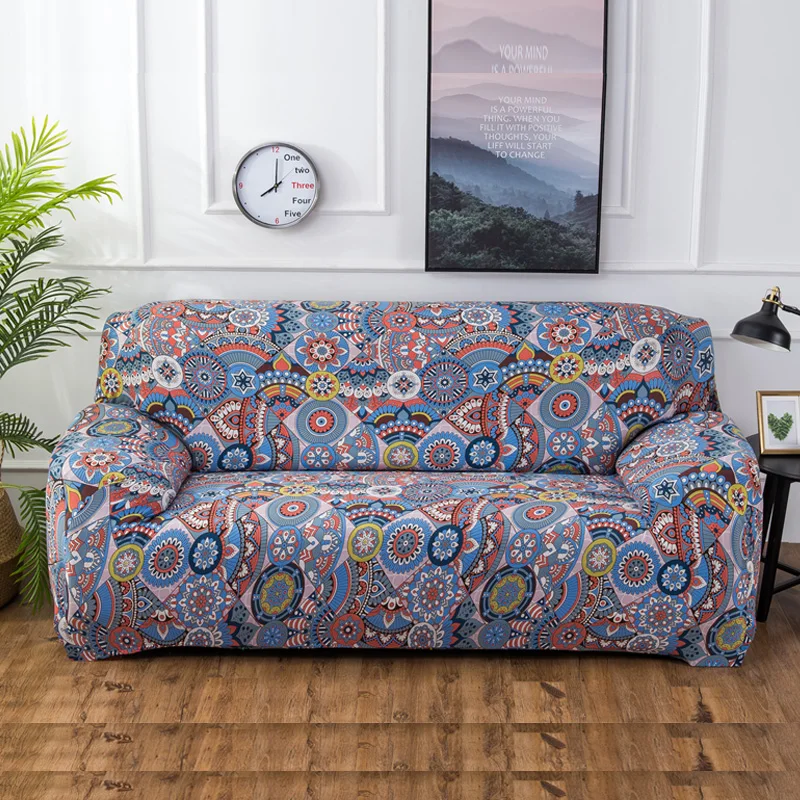 Цветочный принт эластичный чехол для дивана Хлопковое полотенце на диван Нескользящие Чехлы для дивана для гостиной