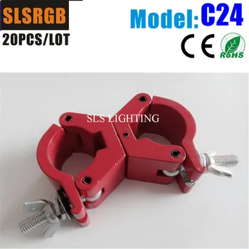 

20PCS/LOT SLS-C24 18A Red Color Aluminum Lighting Truss Clamp,Led LightClamp,Stage Lighting Clamps Durable Stage Light Pipe Clam