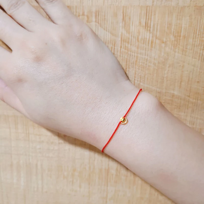 Lukeni Wanita 18k Emas Ekor Gesper Gelang Emas 24k Lingkaran Tangan Anyaman Benang Merah Gelang Disesuaikan Hadiah Aliexpress Perhiasan Aksesoris