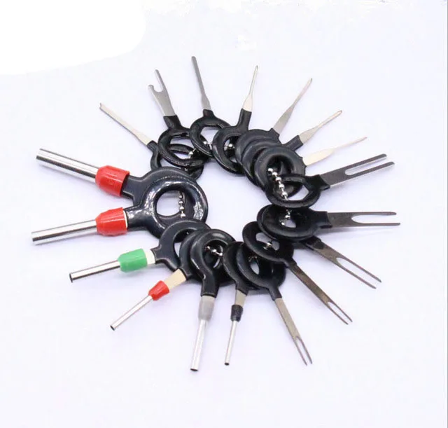 

3pcs,8pcs,11pcs 18pcs Car Plug Circuit Board Wire Harness Terminal Extraction Pick Connector Crimp Pin Back Needle Remove Tool
