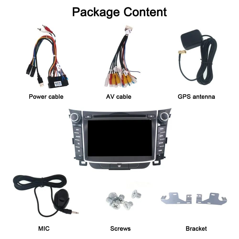 Clearance Android 9.0 4+64GB Car Stereo DVD Player GPS Glonass Navigation For Hyundai I30 Elantra GT 2012+ Video Multimedia Radio headunit 5