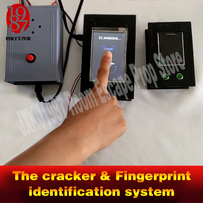 

Real life room escape game prop tracker and fingerprint identification system to unlock chamber room prop adventure jxkj1987