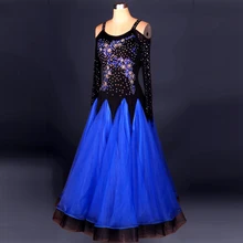 Новое поступление, заказное платье для бальных танцев, красные/синие морские костюмы для женщин, короткий/длинный рукав, Джаз/Танго/Вальс платья