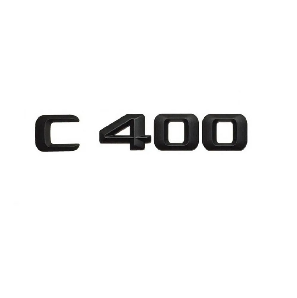 Матовый черный "C 400" багажник автомобиля сзади слова из букв номер эмблемы наклейки на Стикеры для Mercedes Benz C Class C400
