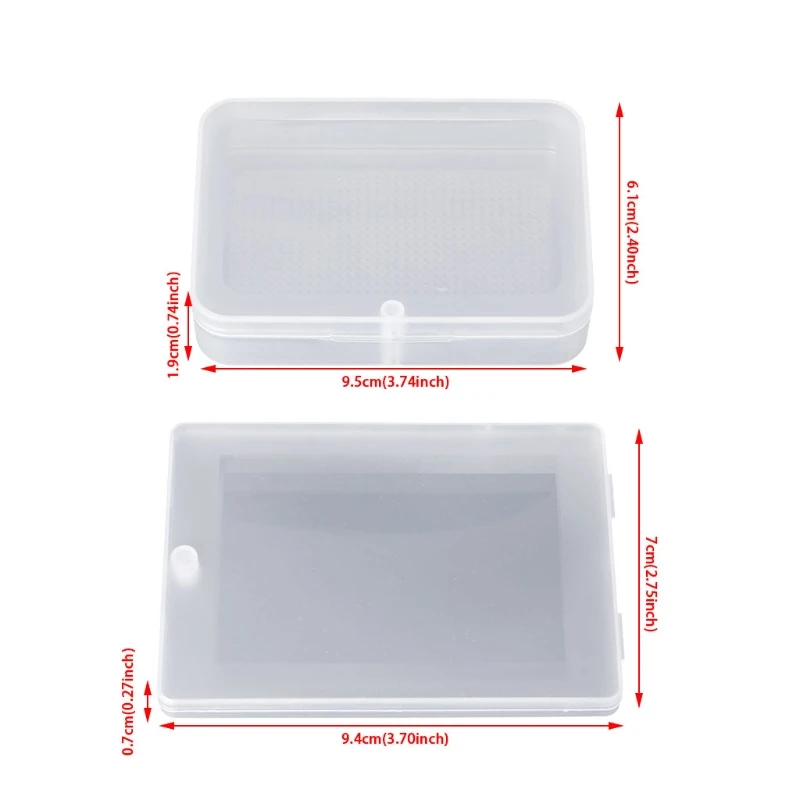 بلاستيكية مستطيلة شفافة واضحة صندوق تخزين جمع الحاويات المنظم