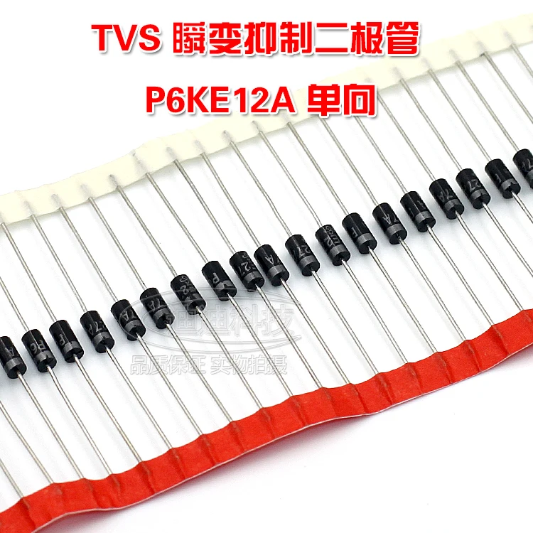 

New P6KE12A TVS Transient Suppression Diode Unidirectional 12V 600W Straight DO-15
