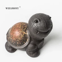 Wizamony фиолетовая глина yixing tea Pet Tortoise Prolong Life из китайской фиолетовой глины глазурованная буддизм искусство и коллекционное украшение для дома